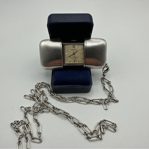 Vintage Marshall Sterling Silver Pocket Travel Watch Sliding Case #361 - Picture 13 of 13